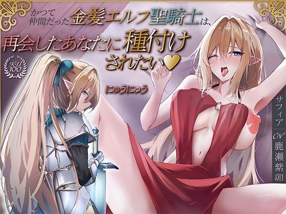[にゅうにゅう]かつて仲間だった金髪エルフ聖騎士は、再会したあなたに種付けされたい♪【KU100収録】|ファンタジー