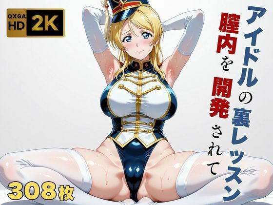 [画像生成マン]【ラブラ●ブ】【絢●絵里】金髪アイドル、マーチングバンド衣装のまま快感を教えられる|巨乳