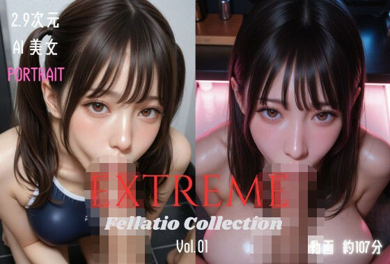 [KEI diffusion]2.9次元AI美女 PORTRAIT EXTREME Fellatio Collection VOL.01 AI SEX 動画集|3DCG