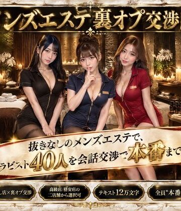 [流出保管庫]メンズエステ裏オプ交渉師〜抜きなしの店で、セラピスト40人を本番まで落とす〜|人妻・主婦